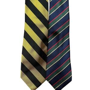 Striped Preppy Two Bundle Monastic and Jos. A Banks 100% Silk Classic Ties